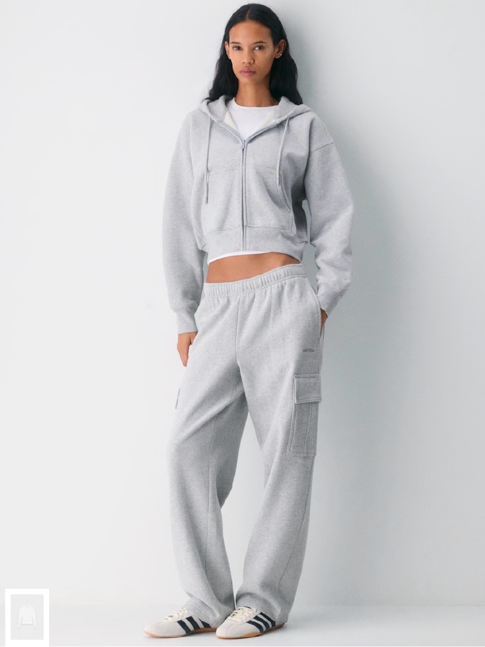 Aritzia cozy sweat fleece boyfriend boxy zip hoodie - Picture 2 of 13